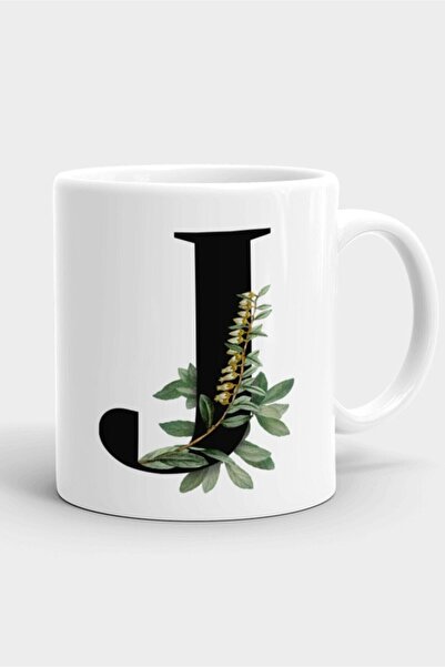 Fotografyabaskı Porcelain White Mug with Letter J
