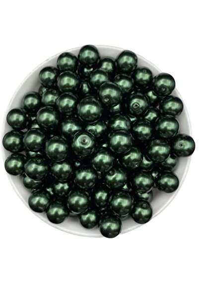 Hedef Bijuteri 14mm Zümrüt Yeşil Cam Inci Boncuk, Takı Aksesuar Yapım Boncuğu...
