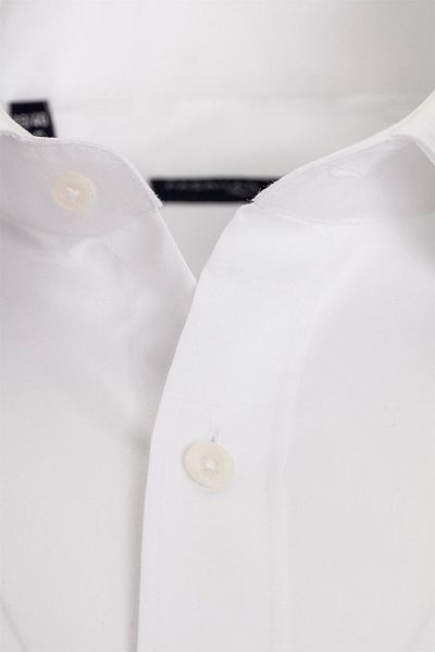 R-Germen Men's White Matte Satin Cotton Slim Fit Shirt
