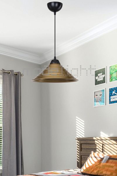 Gloria Sava Metal Pendant Lamp - Antique Detailed