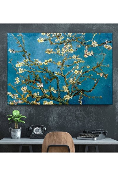 Genel Markalar Vincent Van Gogh - Çiçek Açan Badem Ağacı 80 X 100 Cm Kanvas Tablo