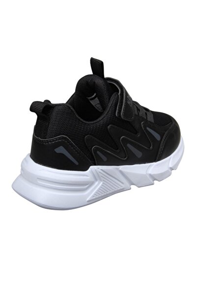 M.P. Mp 221-3440 Çocuk Siyah Cırt Cırtlı Spor Ayakkabı
