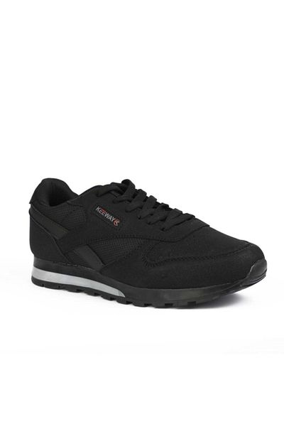 RUNSTEP Ανδρικά γυναικεία μαύρα καπνιστά αθλητικά παπούτσια με κορδόνια με κορδόνια