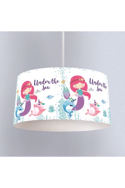 instababyrooms Pink Cute Fish Patterned Children's Room Digital Printed Pendant Lamp Chandelier