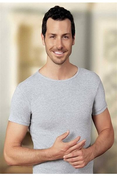 GÜMÜŞ Men's 4-Piece Sports Short Sleeve Undershirt 4050