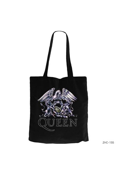 Z zepplin Geantă tote din pânză neagră Queen Crow