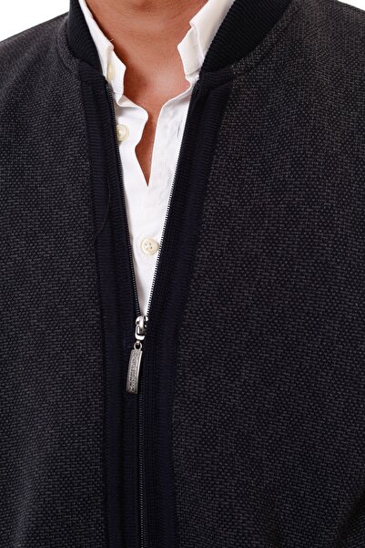 K KARBEY Ατσάλινο πλεκτό ανδρικό πλεκτό παλτό oversize