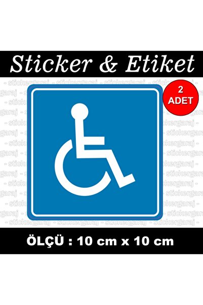 auto Engelli Aracı Sticker - Araba Motosiklet Kask Cam Laptop Uyumlu Etiket