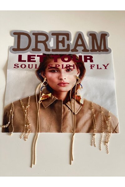 Gönülden Tasarım 19x19 Cercei și lanț pentru femei Visual Dream Applique Geantă Patch Arma