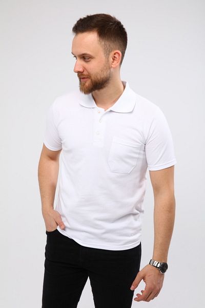 Çamdalı İş Elbiseleri Tricou cu gât polo Alb cu mânecă scurtă Tricou de lucru tricotat piqué