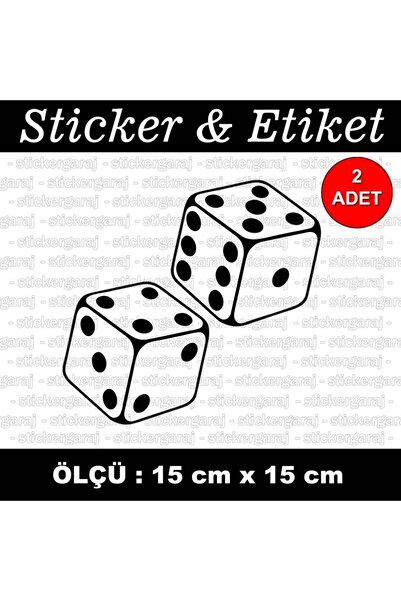 auto Zar Şans Kısmet Oyun Sticker - Araba Motosiklet Kask Cam Laptop Uyumlu E...