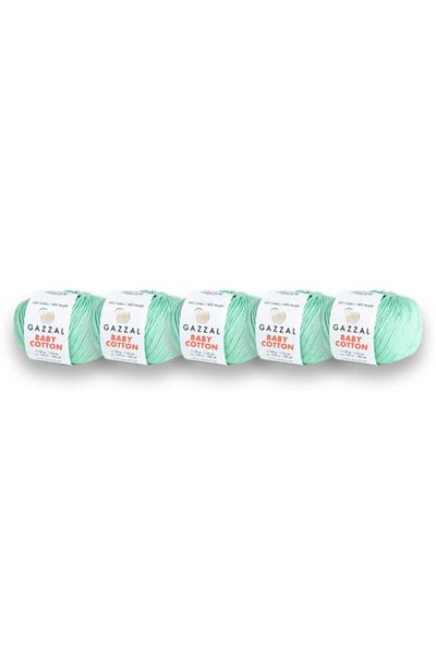 Gazzal Baby Cotton Amigurumi, Punch 5 Pack Hand Knitting Thread, 50 gr (3425)