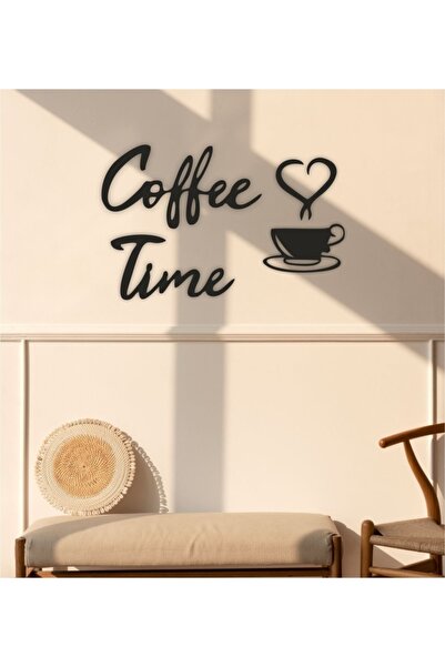 evdeucuz Coffee Time Ahşap Modern Kahve Mutfak Dekoru