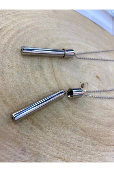 Shopiolog Wish Necklace Capsule Openable Note Lid Stick Bar Necklace