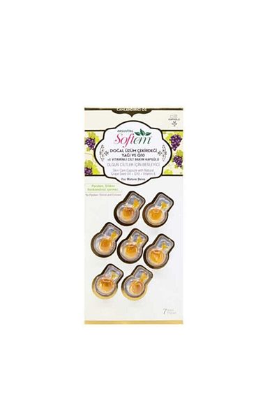 Softem Grape Seed Skin Care Capsule with Oil and Vitamin Q10 + E