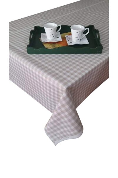 Ekselans Home غرفة معيشة من قماش البطة المقاوم للبقع باللون البيج - مفرش طاول...