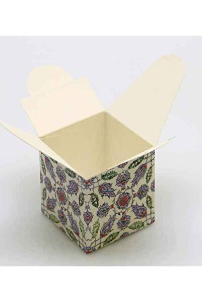 Hesaplı Kitap Mevlüt Şekeri Kutusu Çini Desenli Boş Kutu