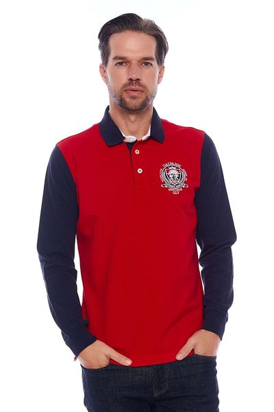 Galvanni Men's Red Polo Collar Sweatshirt - Men's Rangina