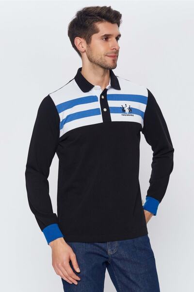 Galvanni Men's Black Polo Neck Sweatshirt - Karayano