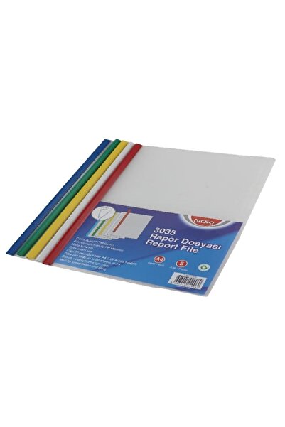 Marka Noki 3035 Sıkıştırmalı Rapor Dosyası A4 5 Adet - Asorti