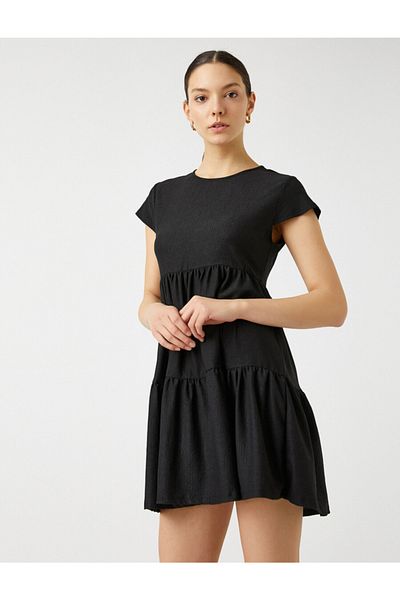 Koton Women's Short Sleeve Ruffle Dress 2yak83987ek