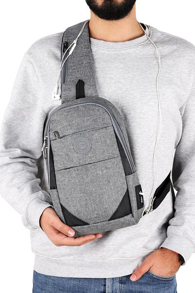 Strong Bag Single Arm Chest and Backpack Body Bag with Headphone Outlet Tk02