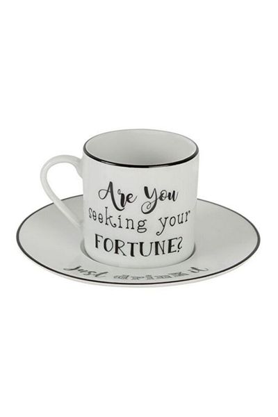 Porland Be Happy 4 Piece White Coffee Cup Set