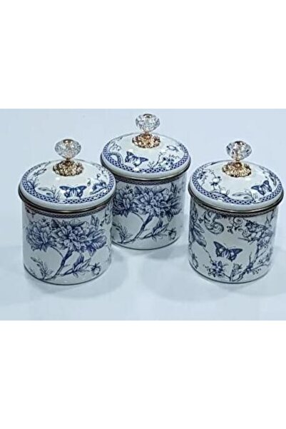 Miss Betty Emaye Kavanoz Saklama Kabı 12cm 3 Lü Set 8324