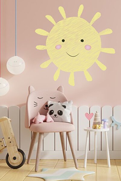 Sepet Yıldızı 60x60 cm Sun Printed Children's Room Wall Sticker