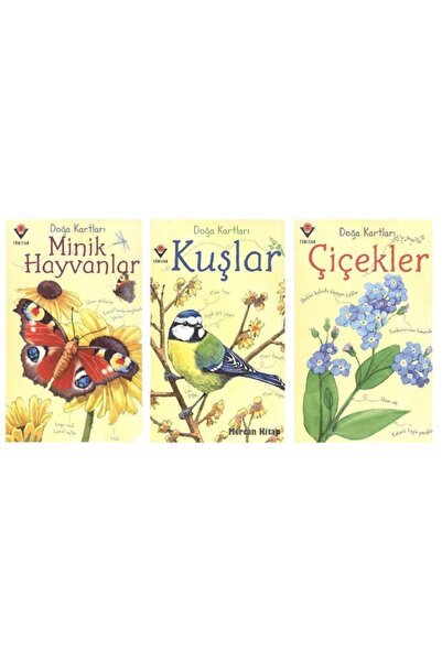 Tübitak Yayınları Doğa Kartları 3 Kart Set- Minik Hayvanlar- Kuşlar- Çiçekler