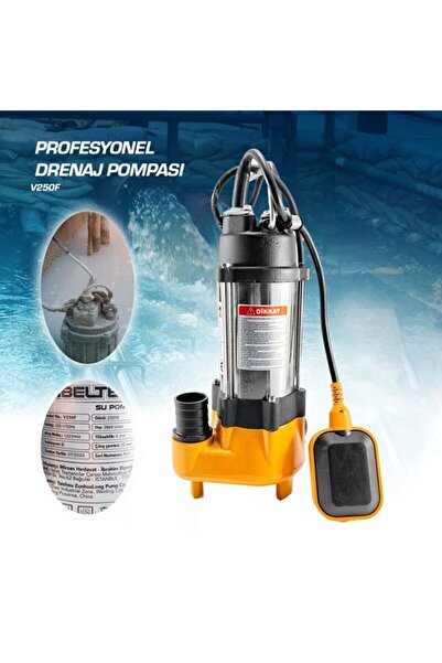 SCHUTZENGER German 1.5 Hp Bakır Sargı Paslanmaz Foseptik Dalgıç Pompa Kirli S...