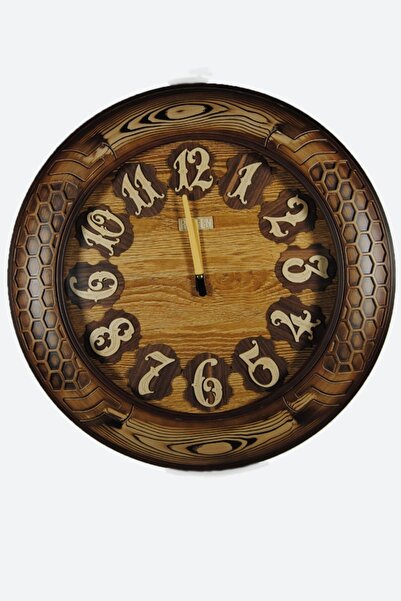 Lilac Home Ahşap Dekoratif Iran Duvar Saati Model-3