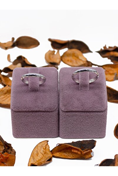 Gizemce tasarım 3 Mm Rodyum Kaplama 925 Ayar Klasik Gümüş Alyans