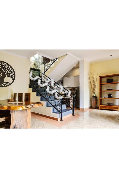 Huzur Party Store Πολύχρωμο στολίδι γενεθλίων που αναβοσβήνει, χριστουγεννιάτικο στολίδι από πεύκο, 2 μέτρα, στολίδι για πάρτι που κρέμεται από τον λαιμό