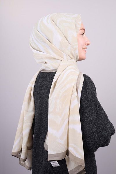 Blue Trend Fashionable Cashmere Patterned Touch Medina Silk Shawl - Mixed Pattern-01