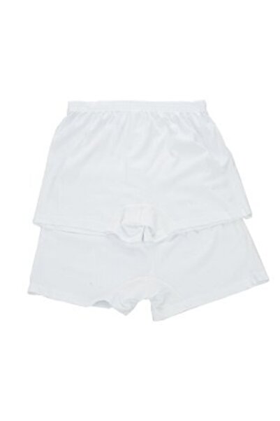 Dagi Ανδρικό πακέτο 2 λευκών χτενισμένων βαμβακερών μπόξερ 1220