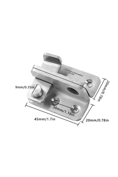 KURTOĞLU PASLANMAZ Stainless Deadbolt Lock Sliding Lock Type 2 Furniture Window Cage Lock 304 Quality