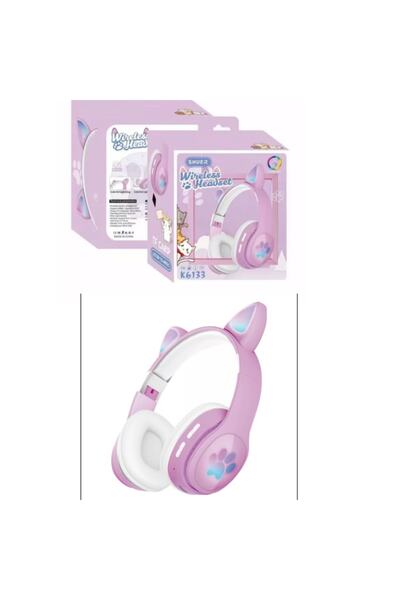 teknosepetim Kedi Kulaklık Pati Rgb Işıklı Radyolu Gaming Bluetooth Kulaklık ...