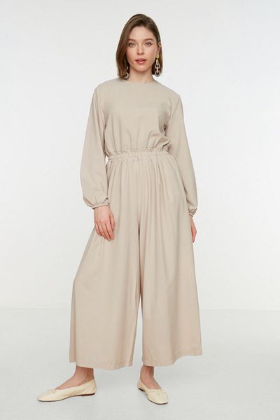 Trendyol Modest Тканий комбінезон з широкими штанинами та еластичною талією TCTSS22TL0003