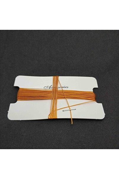 Selderesi 10 Metre Kehribar Rengi Kehribar Kolye - Tesbih Ipi Naylon Ağ Ipliğ...