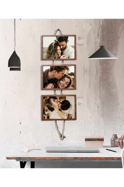 KEMSON Triple Jute Rope Picture Frame Without Glass