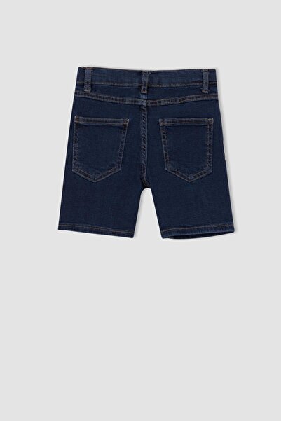 DeFacto Boy's Regular Fit Fray Detailed Jean Bermuda Shorts U3859A621SM