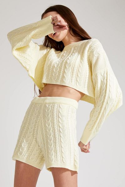 DeFacto Knitted Patterned Knitwear Shorts