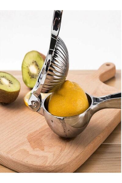 Cagla Homes Lemon Squeezer Cast Iron Orange Citrus Squeezer Silver Luxury Real Cast Large 23 Cm Height X 8 Cm Diameter