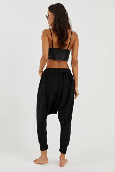 Cool & Sexy Kadın Siyah Cepli Şalvar LV168