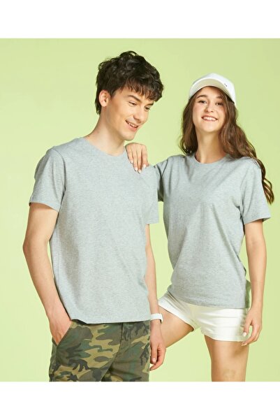 efraim giyim Kombinacija sivog ljubavnika okrugla kragna Osnovni T-shirt