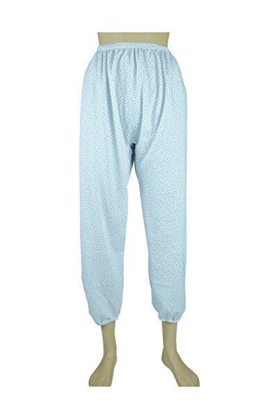 Ceylanoğlu Women's Printed Summer Cotton Pajamas with Elasticated Legs, Mother's Pajamas, 3-Piece Set