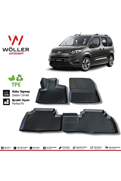 wöller Toyota Proace City 2021 Sonrası Uyumlu 3d Havuzlu Paspas