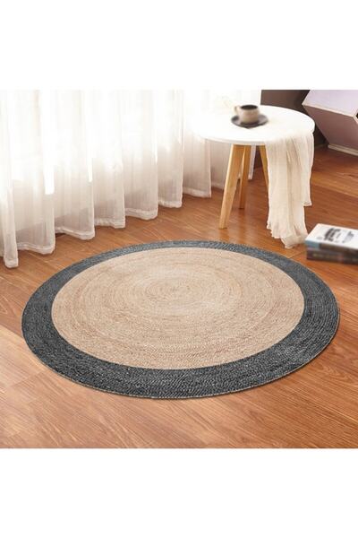 Bonny Home Jüt Yuvarlak Hasır Halı Salon Odaları Mutfak Halısı Ks-1086