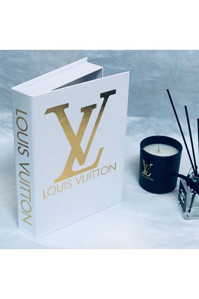 Saccura Dekor Διακοσμητικό κουτί Louis Vuitton Λευκό & χρυσό Διακοσμητικό κουτί βιβλίου